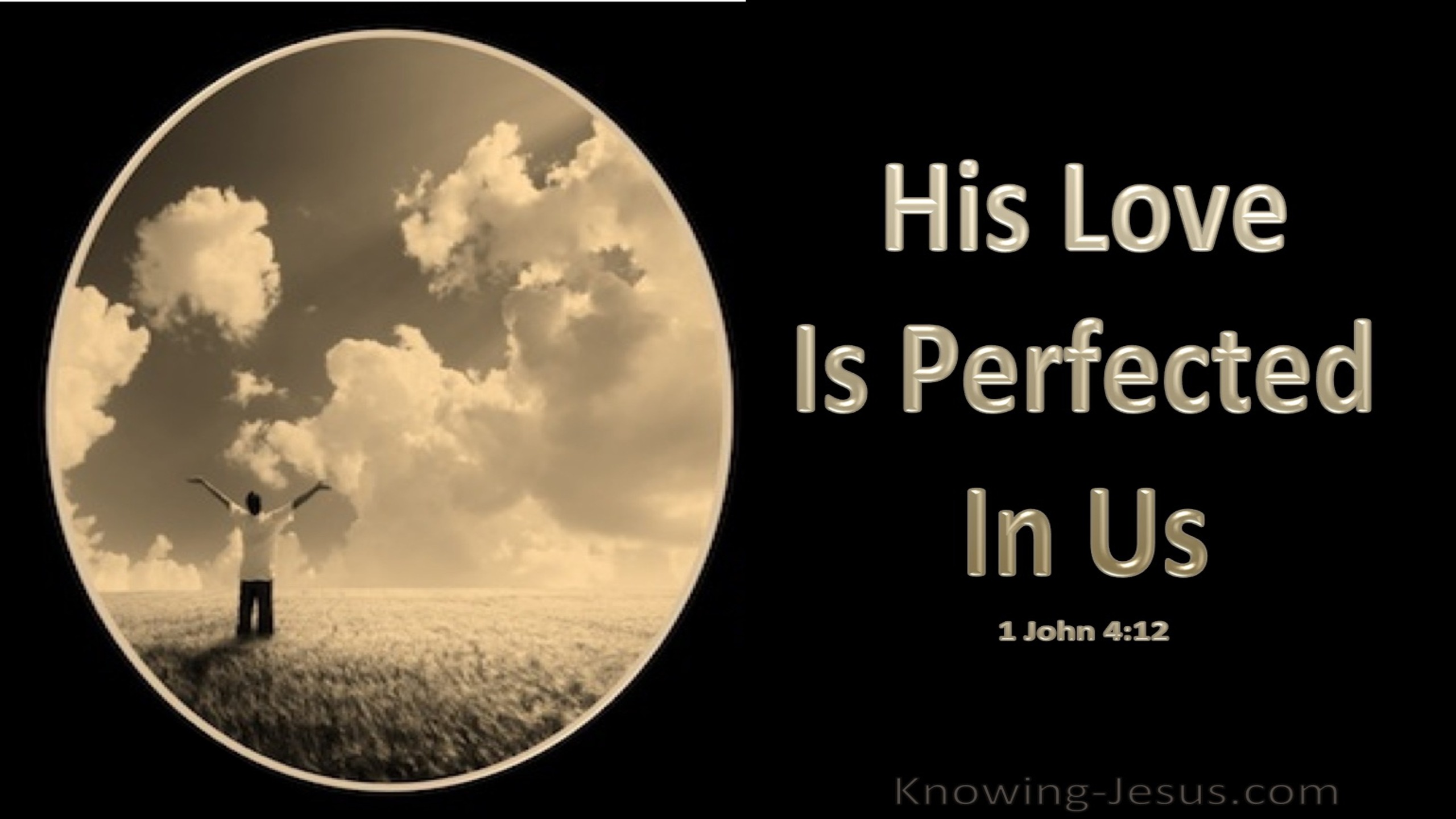 1 John 4:12 No One Has Seen God (beige)